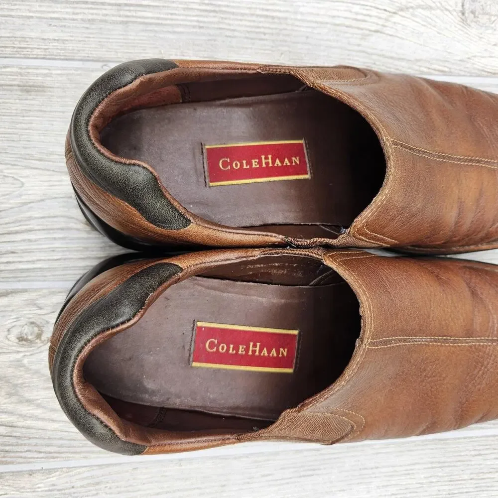 Cole Haan Shoes Mens Size‎ 9 Medium Brown Leather Slip On Loafers Comfort Casual